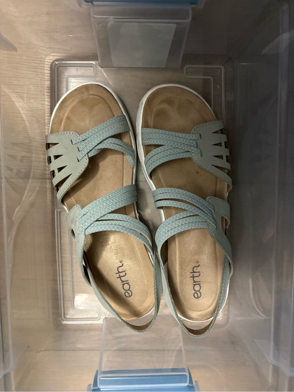 Earth Origins Women's sage green Strappy Sandals